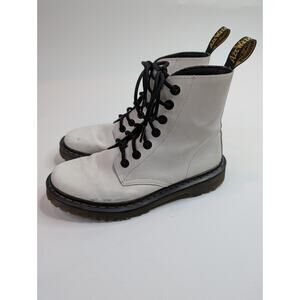 Dr Martens Womens Size 7 US Luana White Leather Combat Boots